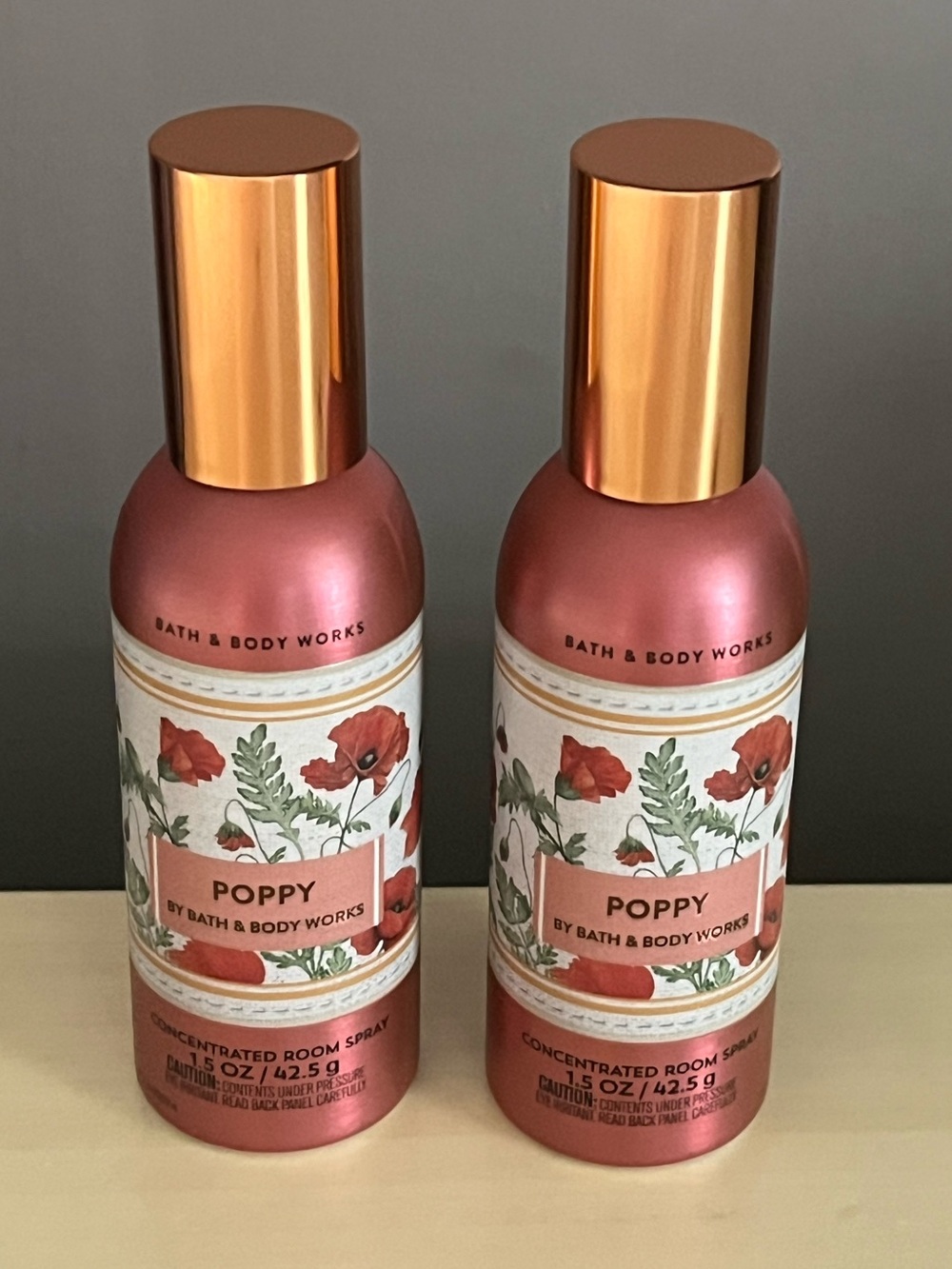 Two White Barn Bath Body Works Poppy Concentrated Room Sprays